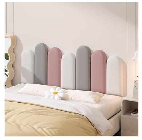 HSIRYAOHD 3D-Wandpolster für Kinder, Kollisionsschutz, Kopfteil, Wanddekoration, selbstklebender Stoff, gepolsterte Wandpaneele für Schlafzimmer, Kinderzimmer (mehrfarbig, 08,150 x 55 cm)