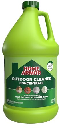 Home Armor Outdoor Cleaner Concentrate, 1 gal., Remove Stains from Mold, Mildew, Algae, Dirt and Grime for Visible Results in Seconds, No Scrubbing Required, Plant Safe