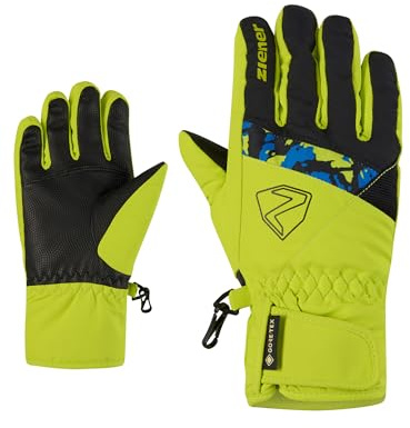 Ziener LEIF-Z Gants de Ski/Sports d'hiver pour Enfant - Gore-Tex - Imperméables - Vert Citron - Taille 3