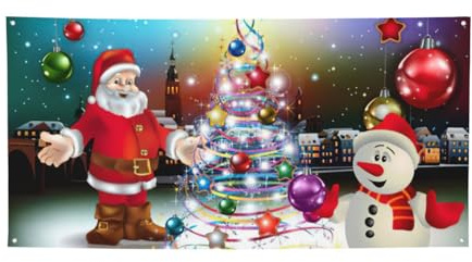 Cartel de Feliz Navidad, pancarta para exteriores/interiores, decoración para cumpleaños, fiestas, bodas, festivales, Halloween