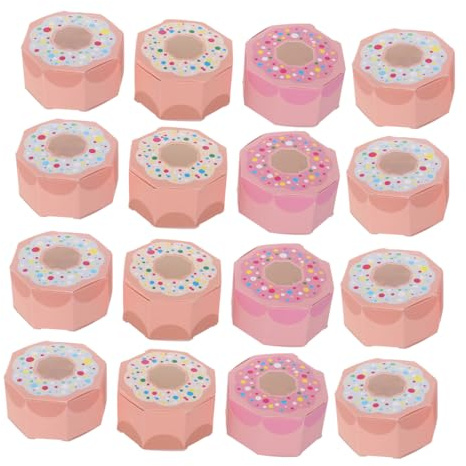 GARIOUANS 30 Piezas Cajas para Dulces Forma de Polígono Caja de Regalo para Pastel y Galletas Contenedores para Cupcakes y Postres Colores Champán Rosa y Rosa para Fiestas y Bodas