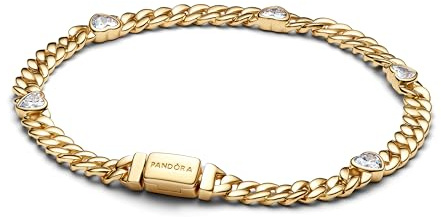 PANDORA Damenarmband Goldfarben Zirkonia Herz 564226C01