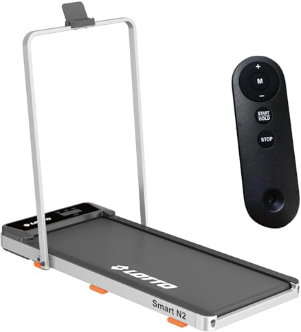 Tapis Roulant Elettrico Lotto Smart N2, Compatto e 100% Pieghevole, Motore 2 CV, Velocità 1–10 km/h, Inclinazione 2 Livelli, Superficie 95×40 cm, Console LED, Telecomando, Max 100 kg, 100% Assemblato