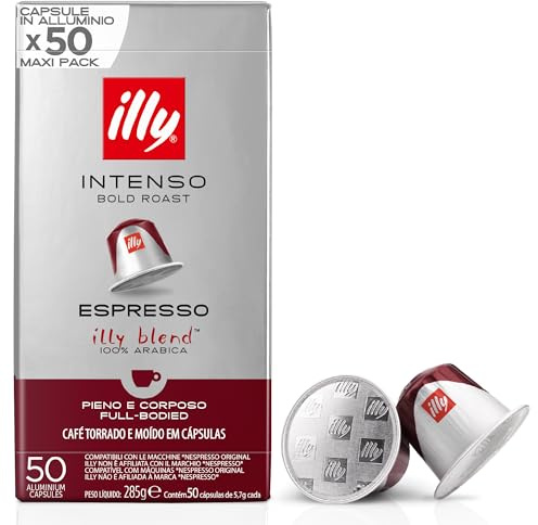 illy intenso 50 Coffee Pods Compatible with Nespresso Original Machines