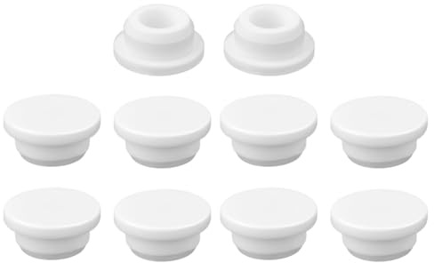 PBAHAUP 10Pcs Bouchon Trop Plein Lavabo, Bouchon De Trop-Plein D'Évier Silicone, Cuisine Salle De Bain Couvercle Trou Rond Anneau Garniture Lavabo Bouchon D'Insertion Pour Usage Domestique (Blanc)
