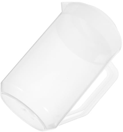 FRCOLOR Jarra de Plástico Transparente con Tapa de Color Claro, Capacidad 4000 Ml, con Escala Graduada para Bebidas Frías, Jugos y Té Helado, Adecuado para Uso en Oficina y Hogar