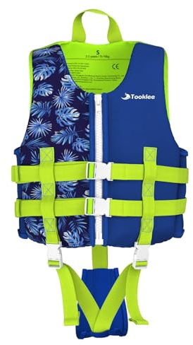 Tooklee Schwimmweste Kinder TÜV geprüfte, Neopren Schwimmhilfe Kinder mit verstellbare Sicherheitsgurte, Sicher & Komfortabel, Baby schwimmwesten für Jungen & Mädchen beim Schwimmtraining-03A