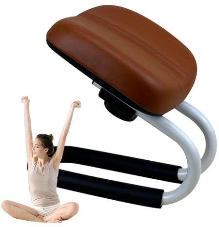 Bärbar stol för hemmayogastudio, meditationspall, höjdjusterbar yogapall, knäbänk för hem, knäbön för hem, knäskydd och bön med skumkudde,