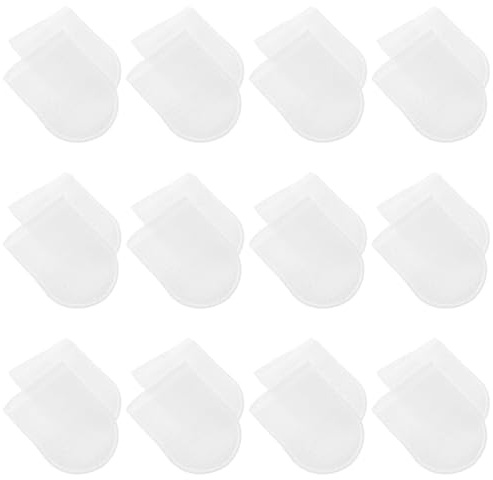 HAKIDZEL Dischetti Non Tessuto 120 Pezzi Riutilizzabili di Cotone U-shaped Morbidi e Confortevoli Design a Tasca per Struccante Viso e Occhi per Pulizia Orale