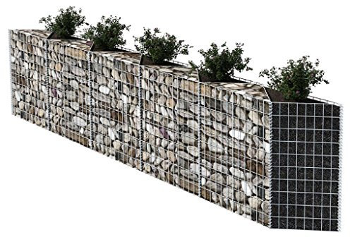 Festnight Gabion 330x30x100 cm Décoration de Jardin