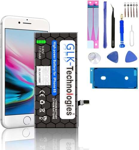 High Power Ersatzakku kompatibel mit iPhone 6S | Original GLK-Technologies Battery | accu | 1715 mAh Akku | inkl. Werkzeug Set Kit Neuer Preis NEU