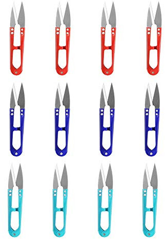 12pcs Nähschere 4.3inch Nähen Schere Garn Fadenabschneider Mini Snips Trimming Nipper - Ideal für Stich, DIY liefert, Mischfarbe