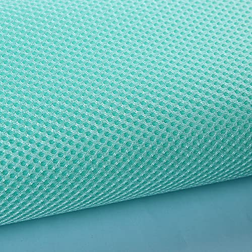 QDTD Tela de Rejilla 160 cm de Ancho Funda de Asiento Resistente,Ropa Deportiva Transpirable,Gruesa y Suave Vendido por 1 m(Azul Verde)(Size:1.6 * 8m)