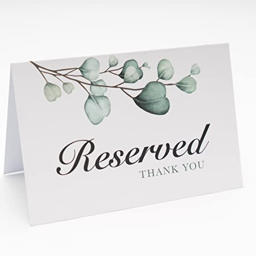 CLEVER SIGNS Reserved Tischschilder, 25 Stück, reservierte Schilder für Hochzeiten, Empfänge, Weihnachten, Veranstaltungen, Partys und Feiern, 10,2 x 15,2 cm Reservierungskarten für Tische, grüne