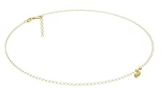 stylected Italienisches Fußkettchen mit feiner 18K Vergoldung - Länge verstellbar von 22-25cm - Wasserfeste Fußkette mit stilvollem Samtbeutel für Damen, Frauen und Mädchen