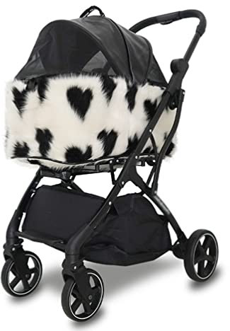 Hundewagen Hundebuggy Tragbarer Luxus-Haustier-Kinderwagen - Einfach Zusammenklappbarer Katzen-Hunde-Reise-Jogging-Kinderwagen - Mit 4 Rädern Und Atmungsaktiven Fenstern - Kapazität 15 Kg