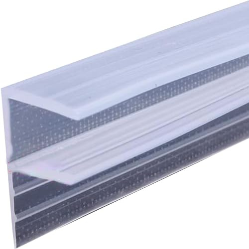 BBTISG Joint de porte de douche en verre, 2 mètres de long joints de douche pour verre de 6 à 10 mm en caoutchouc souple pour écrans ou portes incurvés et verticaux (F 6 mm)