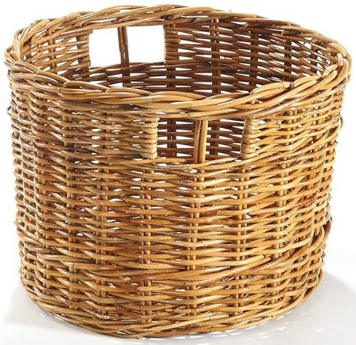 Kobolo Regalkorb Aufbewahrung Korb Rattan lacak rund geflochten mit
