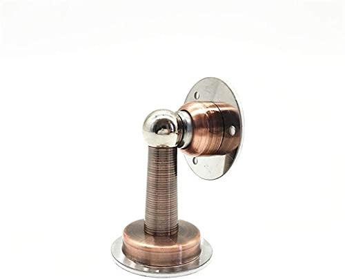 Türstopper Keil,Gummi Türkeile, Türstopper, doppelseitiges Klebeband, kein Bohren erforderlich, Edelstahl-Türstopper, Türhalter, magnetisch (Farbe: Gold) (Color : Copper Red)