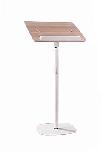 Notenständer, Notenständer Klappbar, aus Holz und Metall Gefertigt, Höhenverstellbarer Bodenhalterständer. (Color : Natural, Size : 51.1in/130cm)