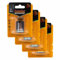 Pila Batteria 6F22 9V 340mAh, Super Alcalina, Compatibile Con Duracell MN1604 (4)
