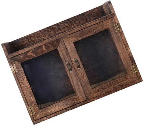AOKWAWALIY Wooden Display Stand Small Items Holder 1 Piece Cardboard Bread Box Wooden Boxes Paulownia Office Cosmetics Bookshelf Food Container Cake Container