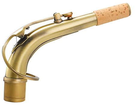 BESTonZON Saxophon Ersatzhals Messing 24,5mm Altsaxophon Zubehör Mit Naturkork Gebogener Saxophon Bogen Für Klaren Klang