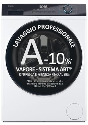 Haier HW70-BP14929-S Serie I-Pro 3, Lavatrice slim 7 Kg a Carica Frontale, 1400 Giri, Programma vapore Refresh, Trattamento Antibatterico, Libera Installazione, 60 * 48 * 85 cm, Classe A -10%