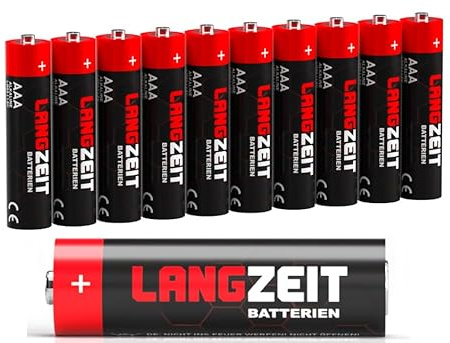 Langzeit Batterien AAA 10 Stück Premium Micro LR03 Alkaline Batterie 1,5V