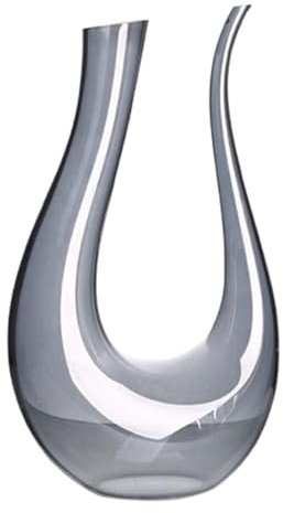 ZZTWER 1000 ml Rotwein-Dekanter, verdicktes bleifreies Kristallglas, U-förmige Weinkaraffe, modernes Weinzubehör für die Tischdekoration