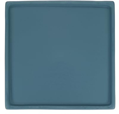 M METERXITY Vassoio per Piante in Ceramica, Vassoio Raccogli-Acqua per Piante da 7.1, Sottovaso per Piante da Interno/Esterno/Vassoio per Drenaggio Fiori [Blu Scuro Quadrato]