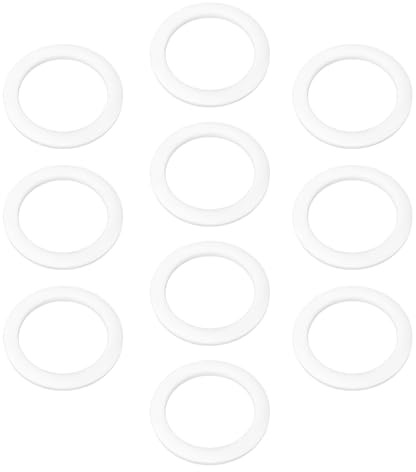 VGOL 10 Pièces Rondelles Plates en PTFE AN-8 (8AN) Rondelle en PTFE 19,5mm ID 25,4mm OD 1,5mm d'épaisseur Joints de Bride d'étanchéité Ronds pour Machines Automobiles Électronique Électrique