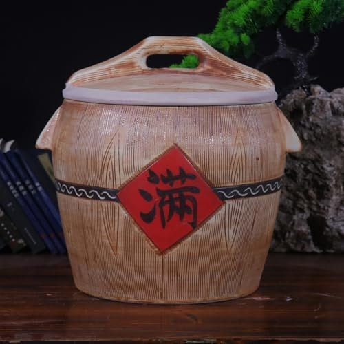 Food Storage Containe ，Containe Sealed Storage Tank Ceramic Rice Cylinder ，Grain Dispenser Food Storage Containe ，small Rice Dispenser Ceramic Rice Container，medicinal Material Jar，flour Bucket(25kg,B