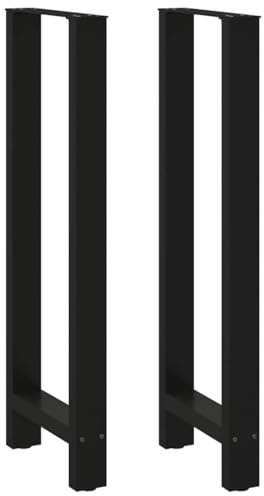 vidaXL Bartischbeine Schwarz 2 STK. 40x(110-111) cm Stahl