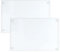 2PCS Tempered Glass Cutting Board with Rubber Feet, 40 x 30 cm Square Chopping Board, Clear Non-Slip Glass Tray for Kitchen Countertop