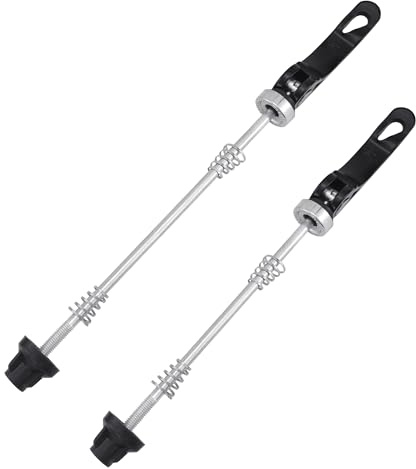 1 Paar Fahrrad Schnellspanner Set Schnellspanner Fahrrad Vorne Hinten 145/175mm Fahrrad Rad Spieß für Rennrad, MTB (Schwarz)