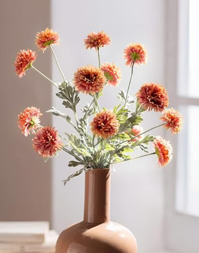 Dekoleidenschaft Lot de 3 fleurs artificielles Dahlia de 70 cm de haut - Branches décoratives - Plante artificielle