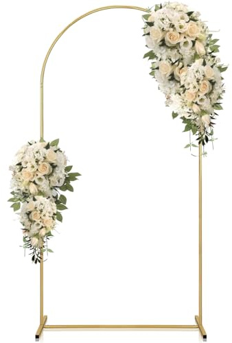 Lighterday Supporto ad ArcoPalloncini Struttura 2,2M/7,2 Pollici Supportoad Arco Matrimonio, Supporto ad ArcoGiardino,Allestimento Compleanno(Giallo, 7,2 Piedi)