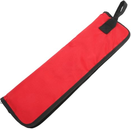 Rote Drumstick Tasche aus Polyester mit Tragegriff | 1 Stück, mit Doppelhaken, Großes Volumen, Praktisches Etui für Aufbewahrung und Transport