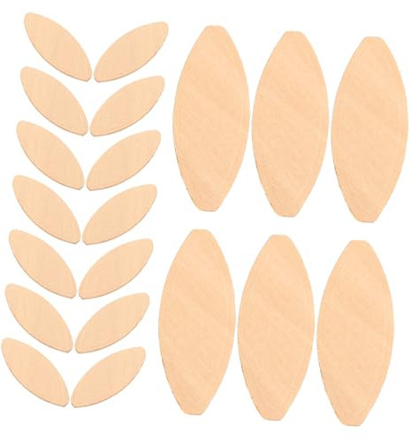 Veemoon 100pcs Wood Joining Biscuits Woodworking Chips for Crafting Joiner Accessories Wood Chips Woodworking Plate