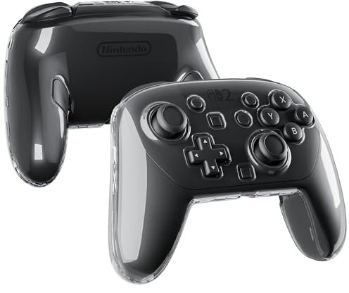 PAWDIARY [New] Clear Pro Controller Protective Case for Nintendo Switch 2025, Scratch-Resistant Waterproof Switch 2 Pro Controller Cover Skin, Hardshell PC Design Protector Transparent