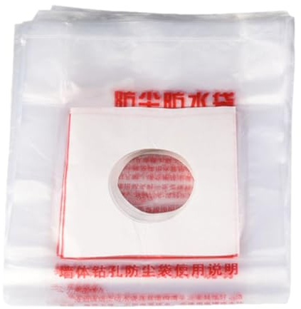 Fenteer 50/100/200 Pieces Drill Dust Collector Bags Dust Collection Bags for Air Conditioner, 100 Pieces