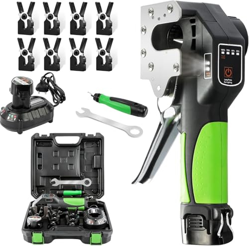 YCKJXSMA 45° Exzentrisches Bördelgerät, Automatisches Bördelwerkzeug Set mit LED Licht Doppel und Blasenbördelung für Weichkupfer Aluminium Messingrohre 8chucks