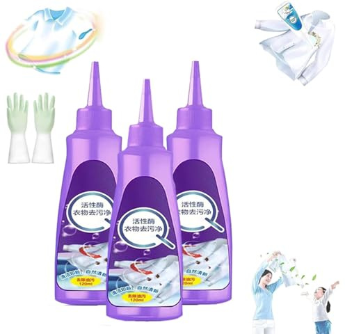 Active Enzyme Détachant pour linge tenace, nettoyant pour vêtements, détachant rapide pour vêtements, détergent de nettoyage en profondeur pour vêtements (3)