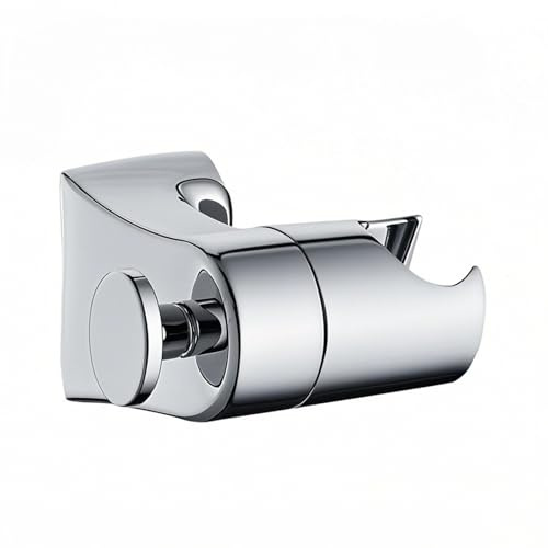ZhouWei Handbrause Halterung, Verstellbarer Duschkopfhalter 360° Drehbar Brausehalter Brausehalter Ohne Bohren Verchromt Universal Duschbrause Halterung, Kompatibel mit den Meisten Duschen (Silber)