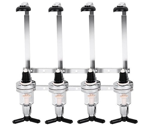Nikou 4 Bottle Spirits Rotary Wall Mounted Bottle Stand Dispenser Rack, 30 ml Spirit Optics Bar Accessory for Home