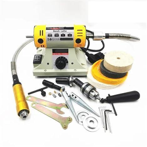 350W Regolabile Velocità Banco Smerigliatrice Lucidatrice Macchina for Fai Da Te Lavorazione Del Legno Giada Gioielli Banco Tornio Macchina Con Meta
