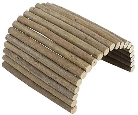 Yosoo Health Gear Hamstertunnel aus Holz, Biegsame Brücke für Kleintiere für Rennmäuse, Meerschweinchen, Chinchillas, Frettchen, Igel, Ratten, 20 X 30 cm, für Bereichernde Aktivitäten (20 * 40CM)