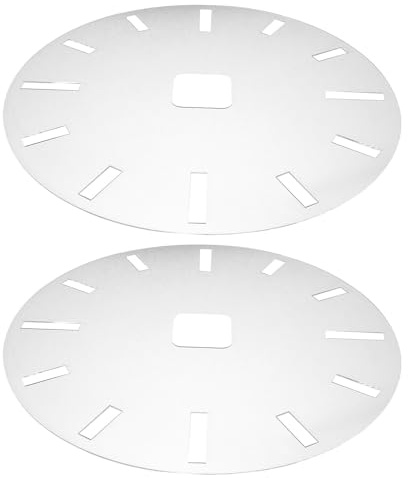 jojofuny Gabarit d'Horloge en Acrylique Transparent pour Défonceuse – Lot de 2 Cadrans Circulaires DIY – Pochoir pour Incrustation Murale – Outil Précis pour Chiffres d'Horloge et Cadrans