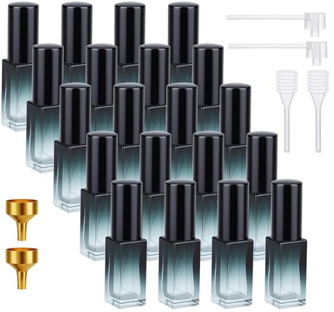 Segbeauty Dispensador Perfume Viaje, 20 Piezas 5ml Pulverizador Perfume Recargable, Atomizador de Vidrio, para Fiesta, Regalos, Trabajo (Azul Degradado)
